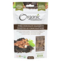 Organic Traditions - Dark Chocolate Hazelnuts, 100 Gram