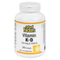 Natural Factors - Vitamin K&D, 360 Each