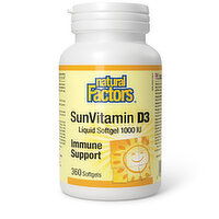 Natural Factors - VITAMIN D3 1000IU, 360 Each