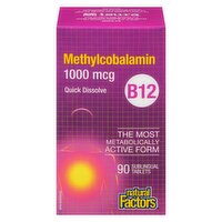 Natural Factors - B12 Methylcobalamin 1000MCG, 90 Each