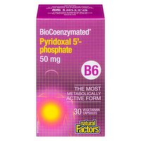Natural Factors - Vitamin B6 50mg BioCoenzymated, 30 Each