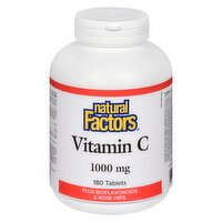 Natural Factors - VITAMIN C 1000MG, 180 Each