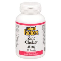 Natural Factors - Zinc Chelate 25mg, 90 Each