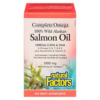 Natural Factors - Wild Alaskan Salmon Oil, 90 Each