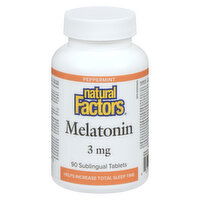 Natural Factors - Melatonin 3mg Sublingual, 90 Each