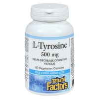 Natural Factors - L-Tyrosine 500MG, 60 Each