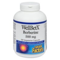 Natural Factors - Wellbetx Berberine 500MG, 120 Each