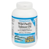 Natural Factors - OmegaFactors Wild Pacific Salmon Oil Bonus, 210 Each