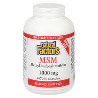 Natural Factors - MSM 1000mg Bonus, 240 Each