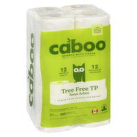 Caboo - Bamboo Bath Tissue, 12 Each