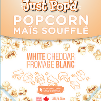 Just Popd - White Cheddar Popcorn, 1 Each