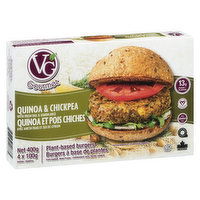 Vegetarian Gourmet - Artisan Vegan Burgers - Quinoa & Chickpea, 4 Each