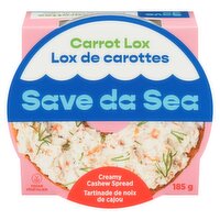 SAVE DA SEA - SPREAD CARROT LOX CASHEW, 185 Gram