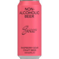 BIERE SANS ALCOOL - Craft Beer Raspberry Sour Non-Alcoholic, 473 Millilitre