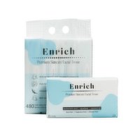 Enrich - Premium Skincare Facial 3 Ply Tissue (4x120Sheets), 4 Each