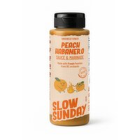 SLOW BOTTLED SUNDAY - SLOW SUNDAY Peach Habanero Hot Sauce, 250 Millilitre