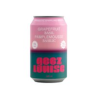 Geez Louise - Sparkling Water Grapefruit Basil, 355 Millilitre