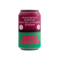 Geez Louise - Passionfruit Rosemary Sparkling Water., 355 Millilitre