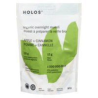 Holos - Overnight Apple & Cinnamon Muesli Organic, 90 Gram