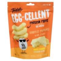 TODDS - PROTEIN PUFFS WHITE CHEDDAR, 70 Gram