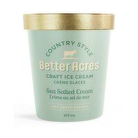 Better Acres - Country Style Craft Sea Salted Ice Cream, 473 Millilitre