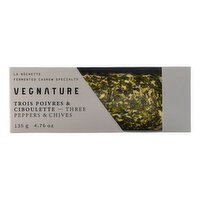 VegNature - Vegan Goat Cheese Three Pepper & Chive, 135 Gram