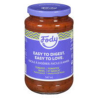 Fody - Pasta Sauce Tomato Basil, 547 Millilitre