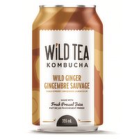 Wild Tea Kombucha - Wild Ginger Kombucha, 355 Millilitre
