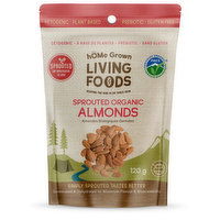 Home Grwn Lvng Foods - Sprouted Almonds, 120 Gram