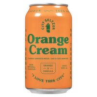 CITY SELTZER - Orange Cream Flavoured Sparkling Water, 355 Millilitre