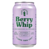 CITY SELTZER - Berry Whip Flavoured Sparkling Water, 355 Millilitre