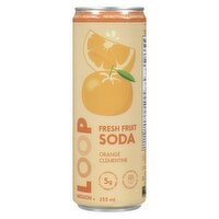 Loop - Mission Fresh Fruit Soda Orange Clementine, 355 Millilitre