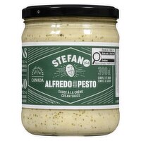 STEFANO Faita - Creamy Alfredo Pasta Sauce with Pesto, 390 Millilitre