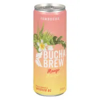 Bucha Brew - Kombucha - Mango, 355 Millilitre