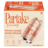 PARTAKE - Beer Non Alcoholic Peach Goose 4 Pk, 4 Each