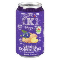 Happy Belly - Organic Purple Ginger Kombucha, 355 Millilitre