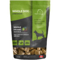 Whole Dog - Liver Snaps Spinach Kale, 380 Gram