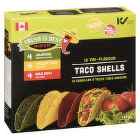 Fresh is Best - Taco Shells Tri-Flavour, 12 Each