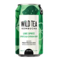 Wild Tea - Lime Spritz Kombucha, 355 Millilitre