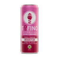 TOFINO KOMBUCHA - Organic Probiotic Kombucha, Orchard Plum, 355 Millilitre