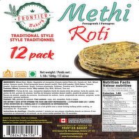Frontier Bakery - Methi Roti, 500 Gram