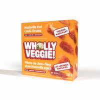 Wholly Veggie - Nashville Hot Cauliflower Drumsticks, 255 Gram