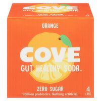 Cove - Soda Orange Gut Health Soda, 4 Each