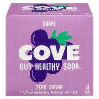 Cove - Soda Grape Gut Health Soda, 4 Each