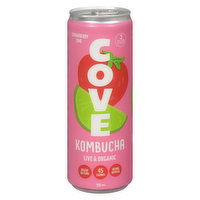 Cove Kombucha - Strawberry Limeade Organic, 355 Millilitre