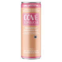 Cove Kombucha - Pink Grapefruit Organic, 355 Millilitre