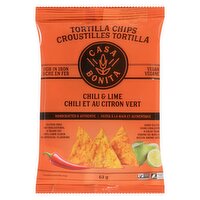 CASA BONITA - Corn Tortilla Chips - Chili & Lime, 63 Gram