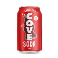 Cove - Zero Sugar Probiotic Soda, Classic Cola, 355 Millilitre