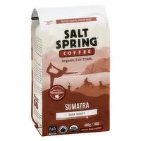 Salt Spring Coffee - Organic Sumatra Whole Bean, 400 Gram