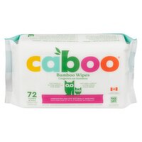 Caboo - Bamboo Baby Wipes Jumbo Unscented, 72 Each